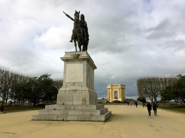 Statues and art in Montpellier, France
