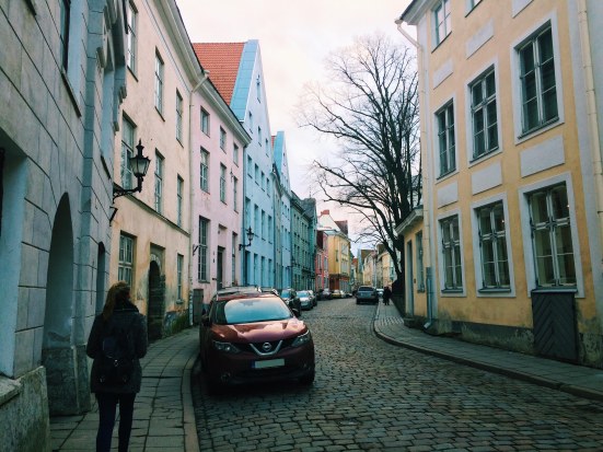 In old town on our way to Tallinn's Christmas Market